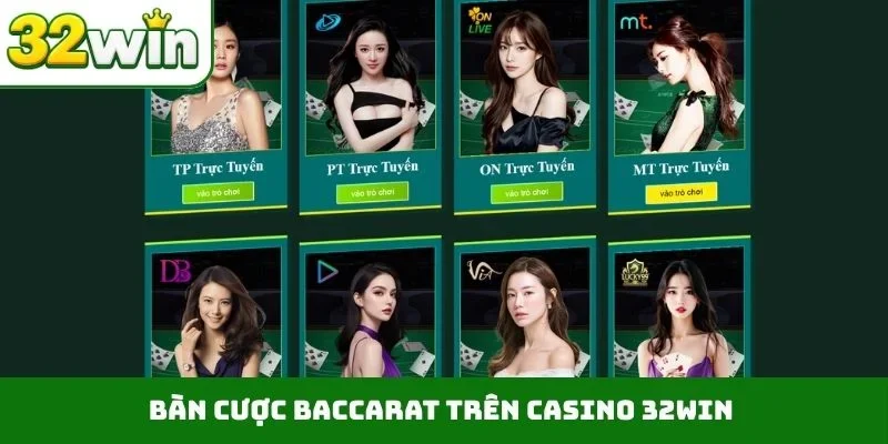 Casino 32WIN 2 Bàn cược Baccarat trên casino 32WIN