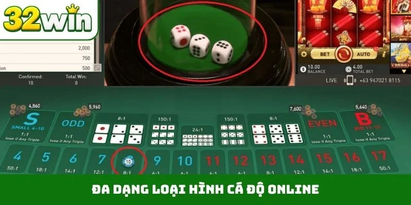 Đa dạng loại hình cá độ online