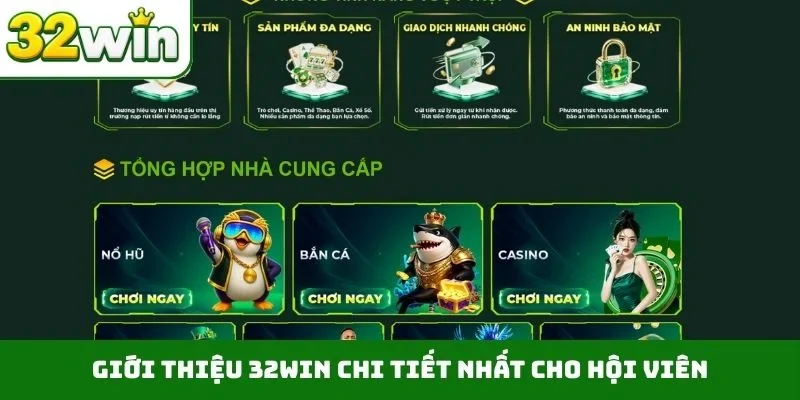 Giới Thiệu 32WIN 1 Giới thiệu 32WIN chi tiết nhất cho hội viên