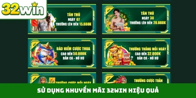 Khuyến Mãi 32WIN 4 Sử dụng khuyến mãi 32WIN hiệu quả